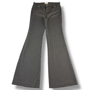7 For All Mankind Pinstripe High Rise Flare/Boot Cut Dress Retro Pants Office 28